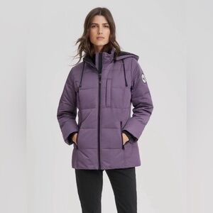 Arctic Expedition Gaspe Hybra DOWN Hooded Puffer Parka Womens L Jacket Ski